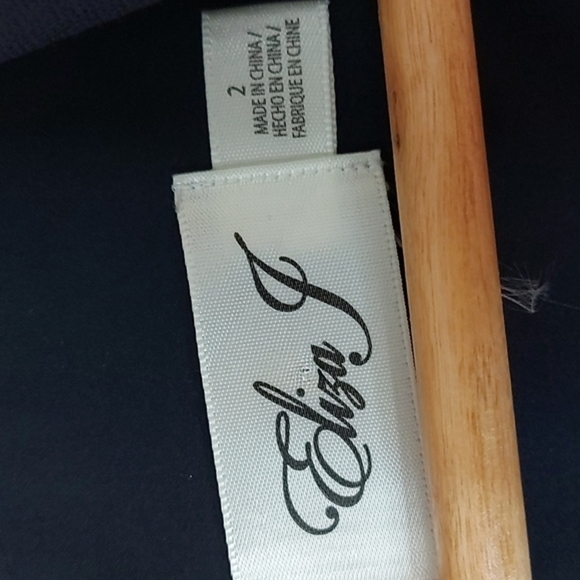 Eliza J V Neck Midi‎ Dress with Faux Front Pockets Zip Back Navy Size 2 - Picture 6 of 8